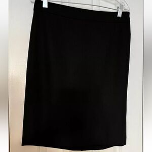 Ann Taylor LOFT Womens Sz 8 Black Lined Straight Pencil Career Skirt